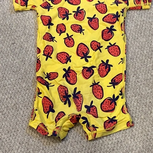 Hanna Andersson Rash Guard Style Zip Up Swimsuit Unisex Strawberries - Picture 5 of 5